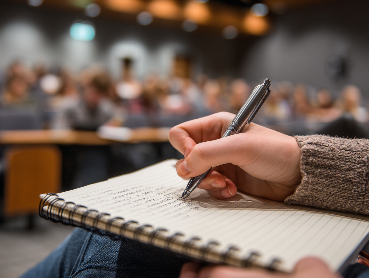 Students collaborating in a modern classroom